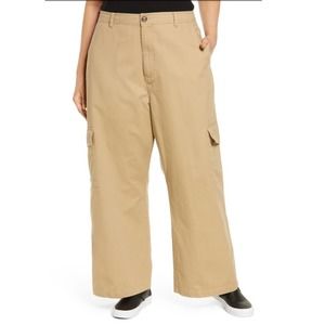 BP• Tan Wide Leg Cargo Style Pants